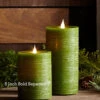 Simplux LED Designer Candle Green Flat Top - Moving Flame 3.5x7 -Home Decoration Onsale 7 inch flat top green simplux candle