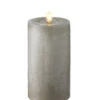 Moving Flame Candle 7 Inch Grey Flat Top Chalk Finish Timer - Remote Ready -Home Decoration Onsale 7 inch grey