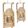 Set Of 2 LED Sled Cut Out Wood Ornament - 6 Hour Timer -Home Decoration Onsale 76513