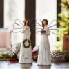 Angels Set Of 2 Assorted With Wreath And Cardinal - 11.5 Inch 2 Angels Set Of 2 Assorted With Wreath And Cardinal - 11.5 Inch -Home Decoration Onsale 80562 close