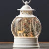 Deer With Forest Animals Snow Globe In White Water Lantern -Home Decoration Onsale 80789 deer