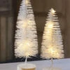 Lighted Bottle Brush Trees Battery Operated - Set Of 2 White 10.75 Inch -Home Decoration Onsale 81445 white bottle brush se