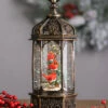 Snow Globe With 3 Cardinals Lighted Water Lantern - USB Cord Included -Home Decoration Onsale 83465 tall