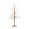 3 Foot Electric Gold Glitter LED Twig Tree - Warm White Lights
