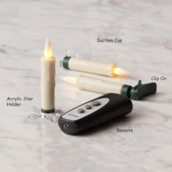 Clip On Christmas Tree Taper Candle / Window Candle Battery Operated Set-10 With Remote Control -Home Decoration Onsale 84587 all