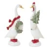 Christmas Goose Figurine Set Of 2 Assorted Resin 9.5 - 10 Inch -Home Decoration Onsale 86833