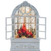 Cardinals In Arched Lighted Water Lantern With Open Shutters - NEW 2023 - USB Included -Home Decoration Onsale 90356