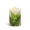 Luminara 4.5 Inch Fern Decal Moving Flame Pillar Remote Ready -Home Decoration Onsale 994086