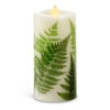 Luminara 6.5 Inch Fern Decal Moving Flame Pillar Remote Ready -Home Decoration Onsale 994087
