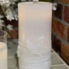 White Wax With Bird Design Aquaflame Fountain Candle - Remote Control Included - NEW 2023 -Home Decoration Onsale FC white fountain candle ma