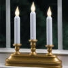 Antique Gold 3-Tier Battery Operated Window Candle 1 Antique Gold 3-Tier Battery Operated Window Candle -Home Decoration Onsale FPC1530B in Window