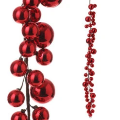 Red Christmas Ball Garland - 4 Feet -Home Decoration Onsale G3216179 1