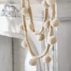 6 Foot Ivory Pom Pom Garland