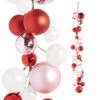 4 Foot Pink Red And White Color Ball Garland -Home Decoration Onsale G4332700