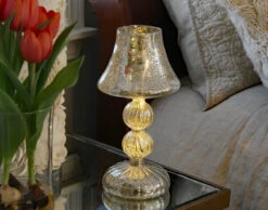 Silver Mercury Glass Tabletop Light - 11.5 Inch Battery Operated 7 Silver Mercury Glass Tabletop Light - 11.5 Inch Battery Operated -Home Decoration Onsale IMG 7530