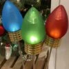 26 Inch Lighted Frosted Outdoor Christmas Light Bulb Pick - Set Of 3 New 2023 -Home Decoration Onsale IMG 9783