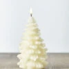 Uyuni 4.25 X 8 Inch Ivory Christmas Tree Candle - Remote Ready -Home Decoration Onsale IVORY UYUNI CANDLE