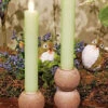 6 Inch Green (2 Pack ) Moving Flame Battery Operated Taper Candle - Remote Included -Home Decoration Onsale LC3326 GRN