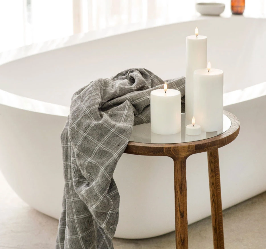 Uyuni 3 Inch X 9 Inch White Pillar Candle - Remote Ready 4 Uyuni 3 Inch X 9 Inch White Pillar Candle - Remote Ready - Image 2