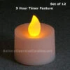 Tall Flameless Tea Lights Amber LED Battery Operated 12 Pack - 5 Hour Timer -Home Decoration Onsale amber tealight 12 pack 5hr