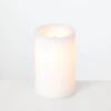 Outdoor All Weather WHITE Wax Candle 4 X 6 Inch With 5 Hour DUSK ON Timer -Home Decoration Onsale aww46111wh