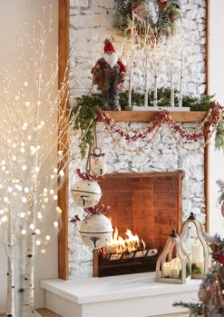 Metal Hanging Jingle Bell Ornament - 7.75 Inch RAZ -Home Decoration Onsale bells santa garland trees c