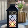 Battery Operated Fire Flame Black Flameless Lantern - 5 Hour Timer -Home Decoration Onsale black lantern spring