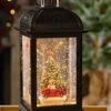 Red Truck Lighted Antique Bronze Snow Globe With Swirling Glitter - Timer -Home Decoration Onsale bronze truck 2 haze