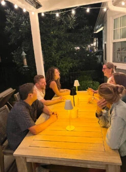 Rechargeable Cordless Table Lamp For Cafe Or Patio Dimmable White Metal Finish -Home Decoration Onsale bug repel light 1