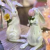 Set Of 2 Assorted Bunny Holding Flowers - 10 Inch - NEW 2023 -Home Decoration Onsale bunnies asst 2