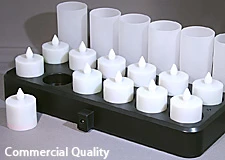 Rechargeable Flameless Tealight Warm White - Remote Control Set Of 12