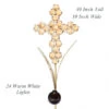 Memorial Solar Cross Stake - 40 Inches With 24 Lights