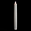 12 Inch Ivory Moving Flame Battery Operated Taper Candle - Timer