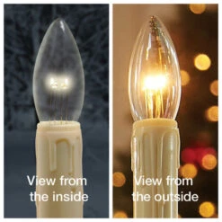 Ultra Bright Adjustable LED Cordless Window Candle Dual Sided Bulb - Timer - Silver Finish -Home Decoration Onsale dual sided bulb