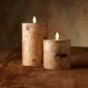 Luminara Embedded With Birch 4 X 7 Inch Flameless Pillar 2 Luminara Embedded With Birch 4 X 7 Inch Flameless Pillar -Home Decoration Onsale embedded with birch 1