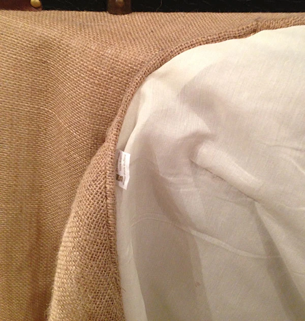 120 Inch Round Top Quality Burlap Lined Table Skirt - Passe Partout Collection 4 120 Inch Round Top Quality Burlap Lined Table Skirt - Passe Partout Collection - Image 2