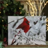 Battery Operated Lighted Print With Cardinal In Snow 1 Battery Operated Lighted Print With Cardinal In Snow -Home Decoration Onsale gerson cardinal large image