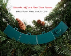 Outdoor Safe Christmas Wreath - Battery Operated Timer - Color Select Warm White Or Multi Color -Home Decoration Onsale ghh wreath battery pack