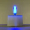 Glowing Wick Flameless Tealights - Blue LED (Set Of 12) 2 Glowing Wick Flameless Tealights - Blue LED (Set Of 12) -Home Decoration Onsale glowing wick blue