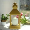 Harvest Candle Lantern - 9.5 Inch With 8 Hour Timer -Home Decoration Onsale gold ren lantern