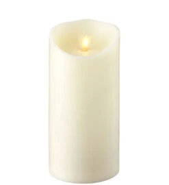 Moving Flame Ivory Candle Battery Operated 3.5 X 7 Timer - Remote Ready