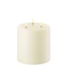 Uyuni Ivory Triflame Pillar Candle - Remote Ready -Home Decoration Onsale ivory triflame new
