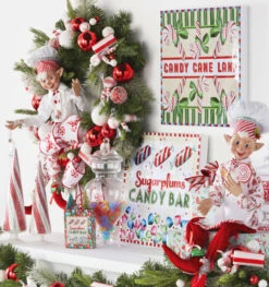 Set Of 2 Kringle Candy Co.16 Inch Posable Elf Asst Of 2 -Home Decoration Onsale kringle co elf set 2