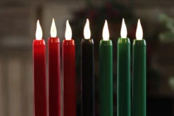 Flameless Kwanzaa Candles - Set Of 7 Tapers (Battery Operated) -Home Decoration Onsale kwanzaa tops