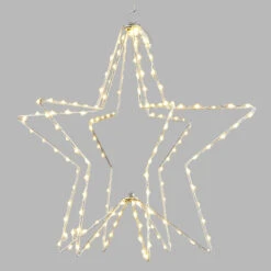 14.5 Inch Lighted Star - 162 Warm White LED Lights