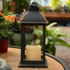 Battery Operated Brushed Bronze Candle Lantern - 12 Inch -Home Decoration Onsale large antique bronze full image