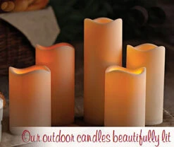 Outdoor Battery Operated Candle 4.5 X 9 With Timer - Batteries Included -Home Decoration Onsale led outdoor candles lit 1