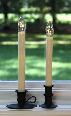 Ultra Bright Adjustable LED Cordless Window Candle Dual Sided Bulb - Timer - Matte Black Finish -Home Decoration Onsale matt black finish two styles