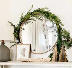 6 Foot Cedar Garland -Home Decoration Onsale mirror with garland