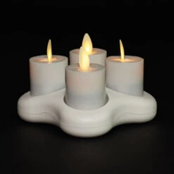 Moving Flame Rechargeable Votives Set Of 4 Remote Ready - Base Included 10 Moving Flame Rechargeable Votives Set Of 4 Remote Ready - Base Included -Home Decoration Onsale moving flame rechargeable v